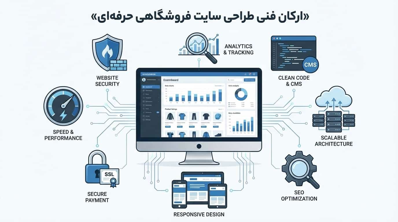 ارکان فنی در طراحی سایت فروشگاهی در اردبیل